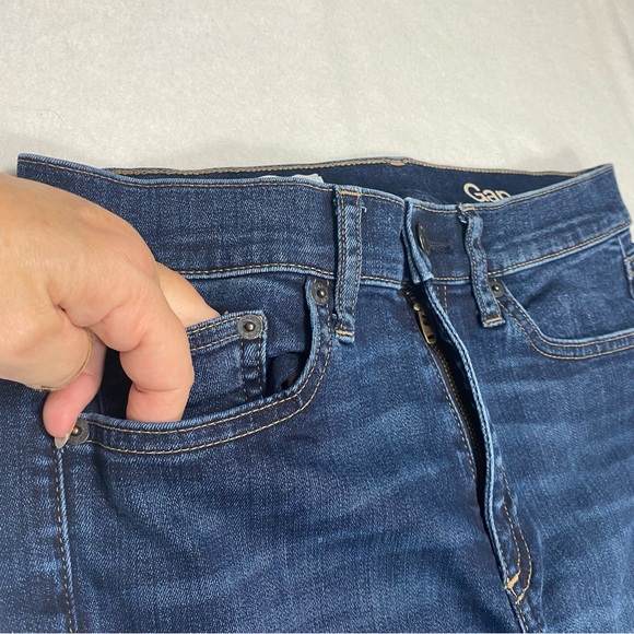 Gap Dark Wash True Skinny Stretch Mid Rise Jeans Size 28 #1066 - Picture 8 of 11